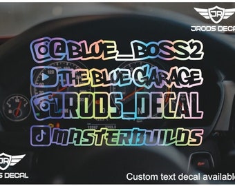 Social medial custom vinyl decal, car decal, vinyl decal, youtube, instagram, facebook, snapchat, banners, JDM decals