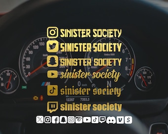 Custom Instagram Name Vinyl Decal: Social Media Car Window Sticker