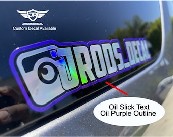 Custom Instagram Name Vinyl Decal - Personalized IG Username Sticker - Vinyl Car Decal - Social Media Car Window Vinyl Decal Sticker
