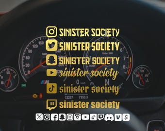 Custom Instagram Car Decal: Personalized Name Vinyl Sticker