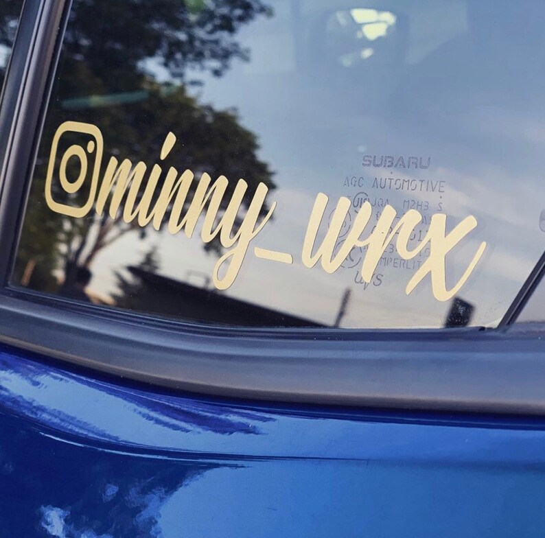 INSTAGRAM Username Personalized Vinyl Decal Lettering Sticker Etsy