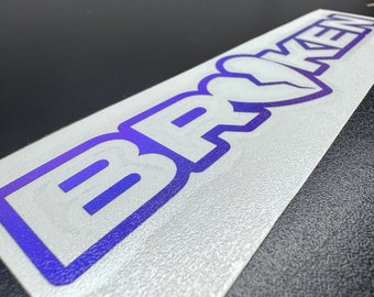 Sticker vinyle coeur brisé, stickers fenêtre de voiture, sticker