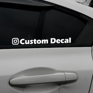 Custom Instagram Username Vinyl Car Decal - Personalized Social Media Sticker