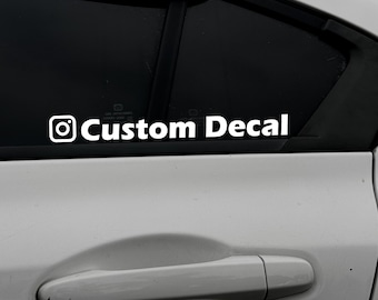 Custom Instagram Username Vinyl Car Decal - Personalized Social Media Sticker