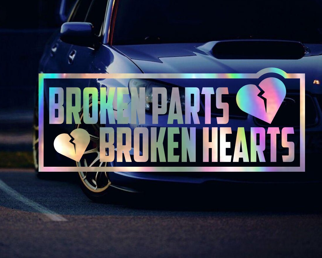 JDM Broken parts Broken hearts decal Stickers for car window Etsy