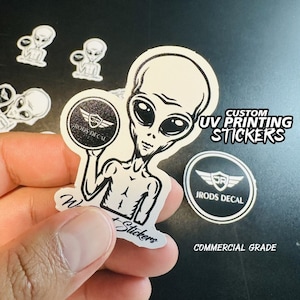 Custom Diecut Logo Stickers: UV Printed, Waterproof