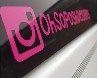 Custom Social Media Username Decal: Car Window Sticker