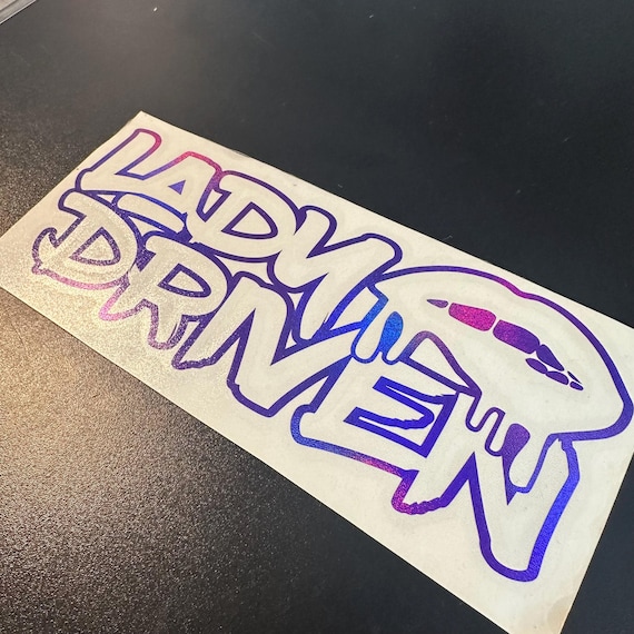 Lady Driven JDM Vinyl Decal: Custom Car Window Sticker