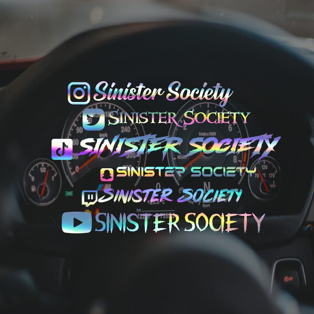 Décalcomanie personnalisée pour voiture sur les réseaux sociaux