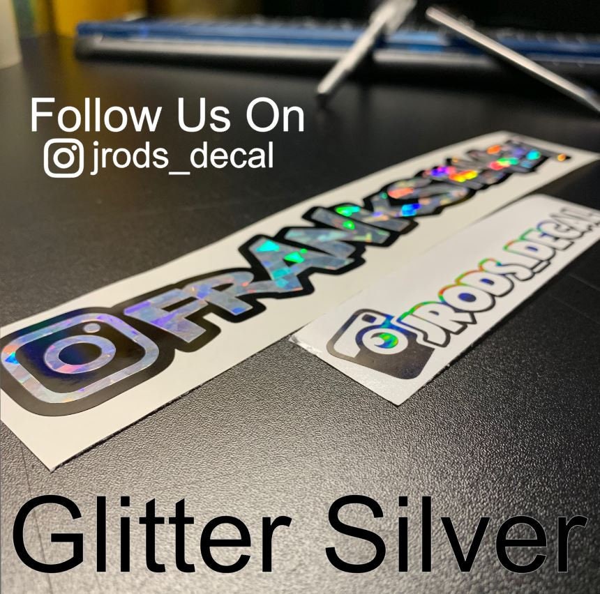 INSTAGRAM username Personalized Vinyl Decal Lettering Sticker Etsy