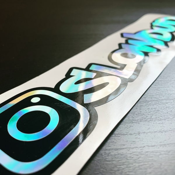Social Media Instagram Car window decal stickers | Lettering Stickers | snapchat | custom Decals  | TikTok | twitch | JDM decal stickers