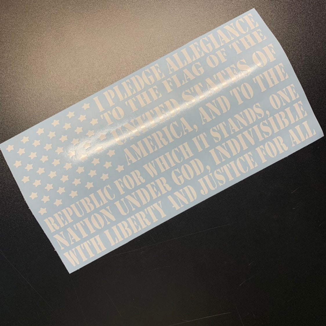 Pledge of Allegiance Decal: American Flag Vinyl Window Sticker - Etsy