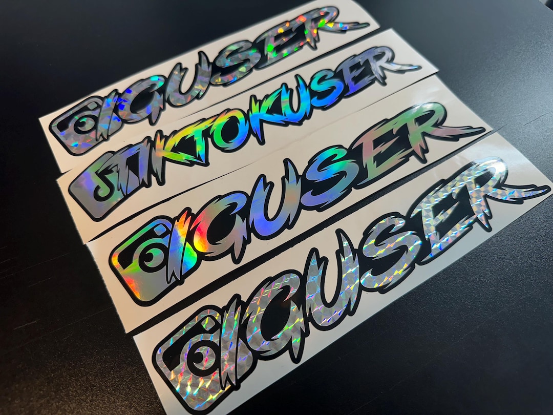 Sticker nom d'utilisateur personnalisé sur les réseaux sociaux Sticker  vitre de voiture personnalisé France