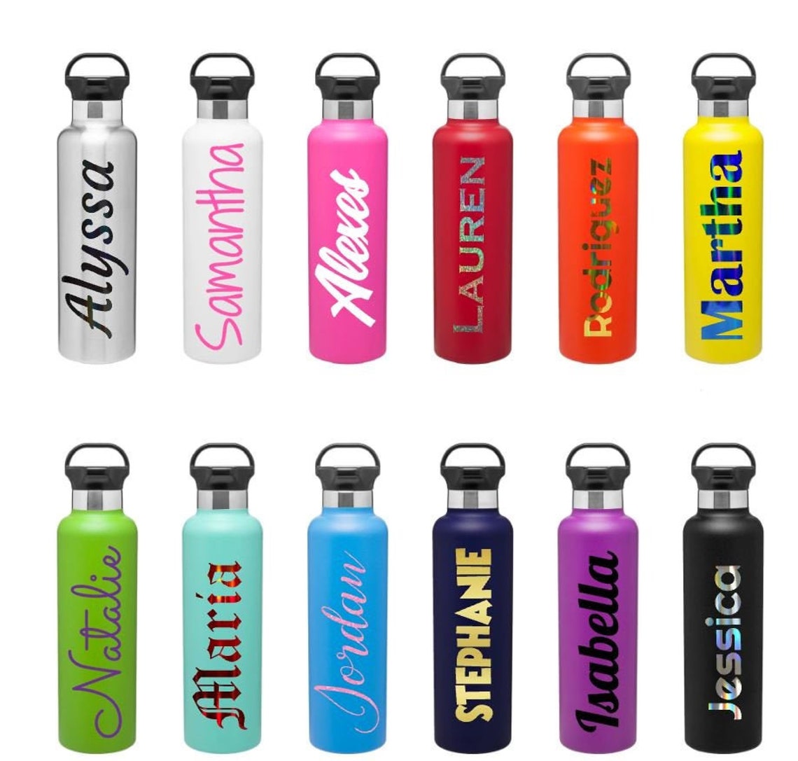Hydro Flask Stickers Name Decals for Yeti Decals for Cups Etsy