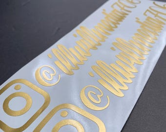 Custom Vinyl Car Decals - Personalized Text, Social Media Usernames, JDM Designs