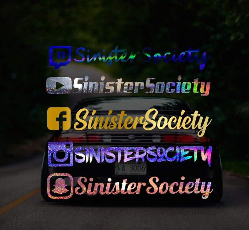 Custom Instagram Name Vinyl Decal Personalized IG Username Etsy