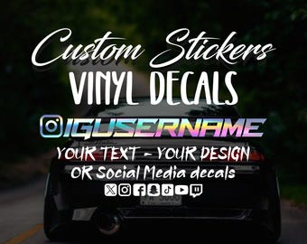 Custom Vinyl Social Media Decal Sticker: Car Window Decal