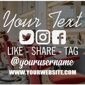 Custom Social Media Username Decal: Personalized Vinyl Sticker