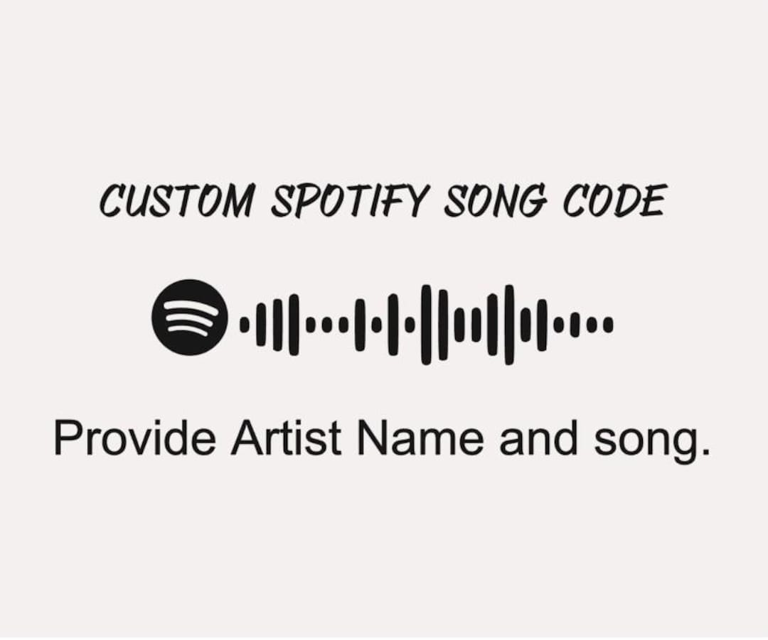 Custom Spotify Song Code Vinyl Decal Sticker for Car, Laptop, Tumbler ...