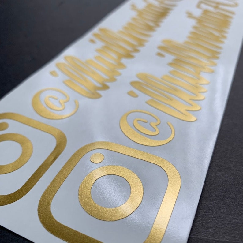 Custom Instagram Name Vinyl Decal Personalized IG Username Etsy