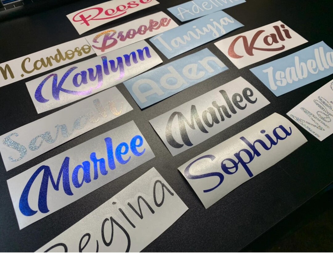 Personalized Vinyl Decal: Custom Name Sticker for Laptop, Car, Tumbler ...