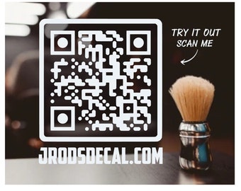 Custom QR Code Vinyl Decal: Social Media, Website, Business