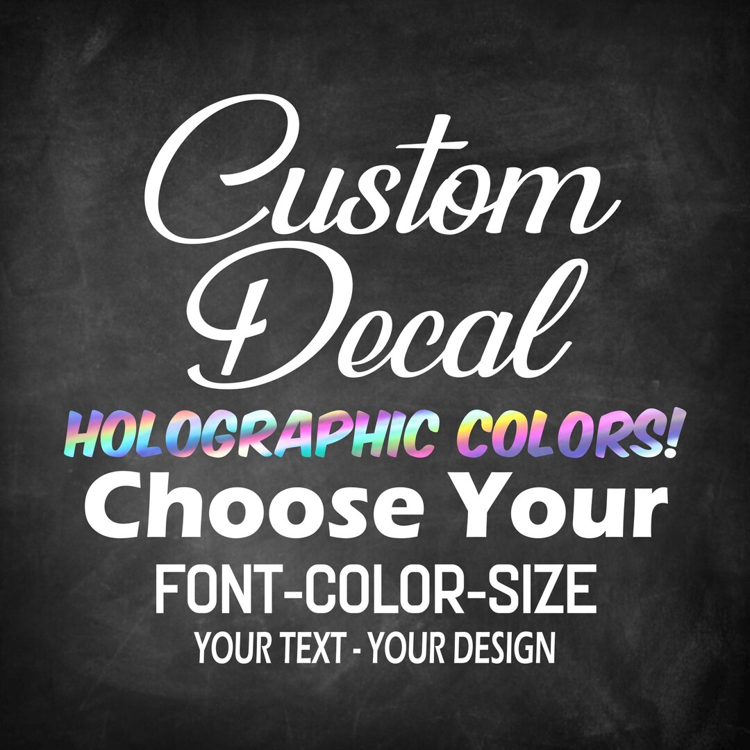 Graphic Design Lettering Sticker Custom Vinyl Lettering Decals: Personalized Waterproof Stickers - Etsy