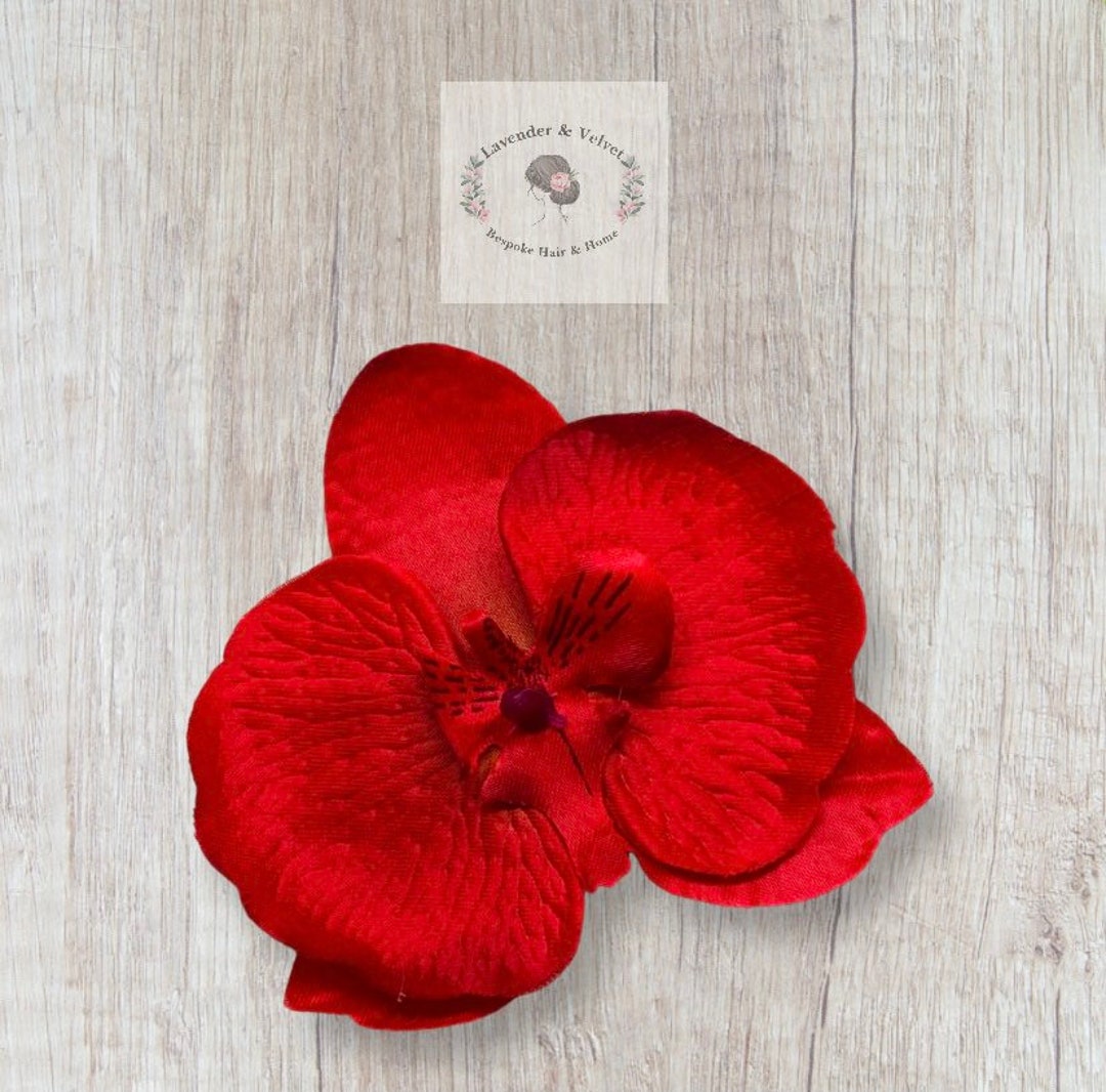 Red Orchid Pin up Hair Flower Rockabilly Orchid Hair Flower - Etsy Canada Red Orchid Pin up Hair Flower Rockabilly Orchid Hair Flower - Etsy Canada
