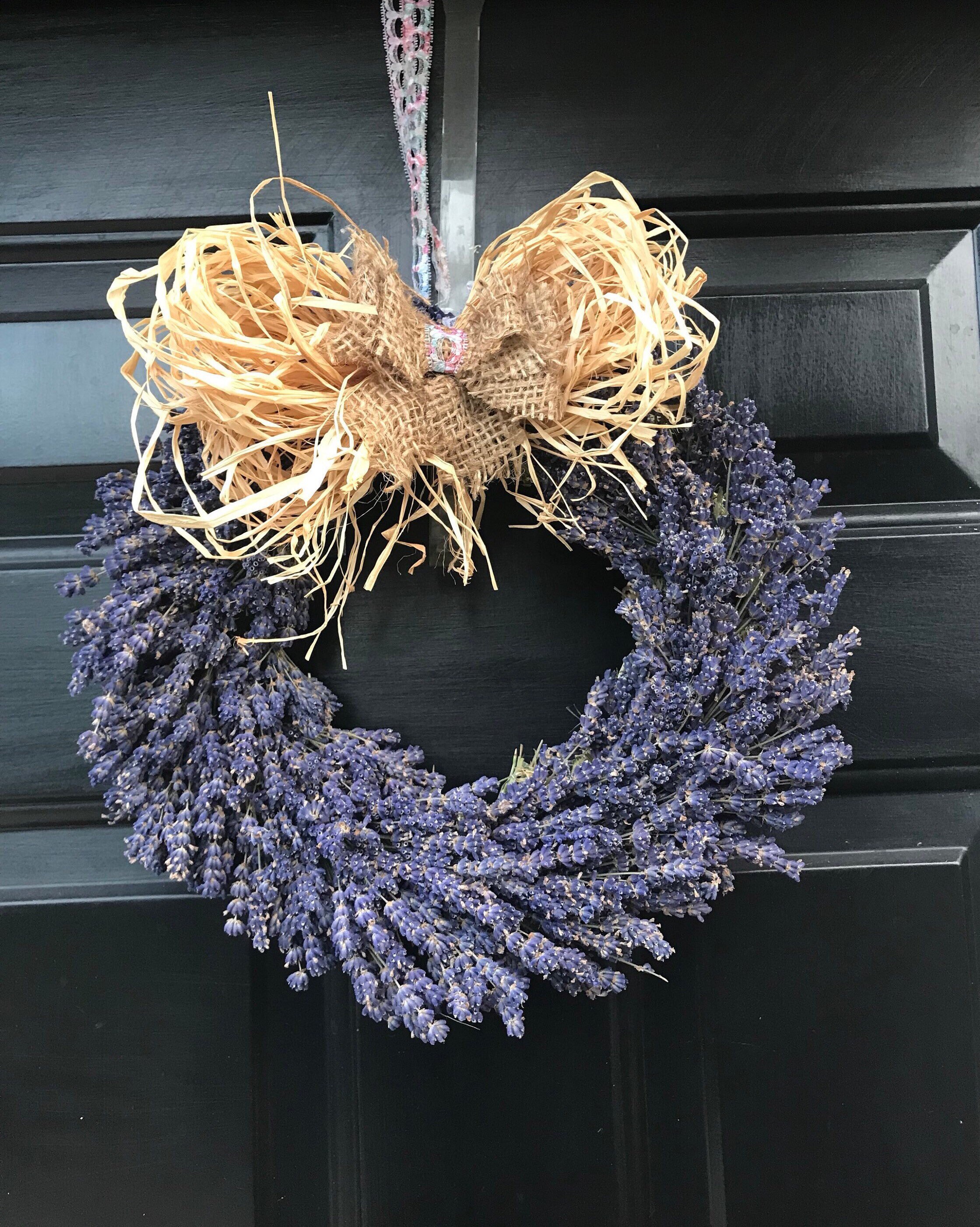 Dried Lavender Wreath Spring Door Wreath All Etsy UK
