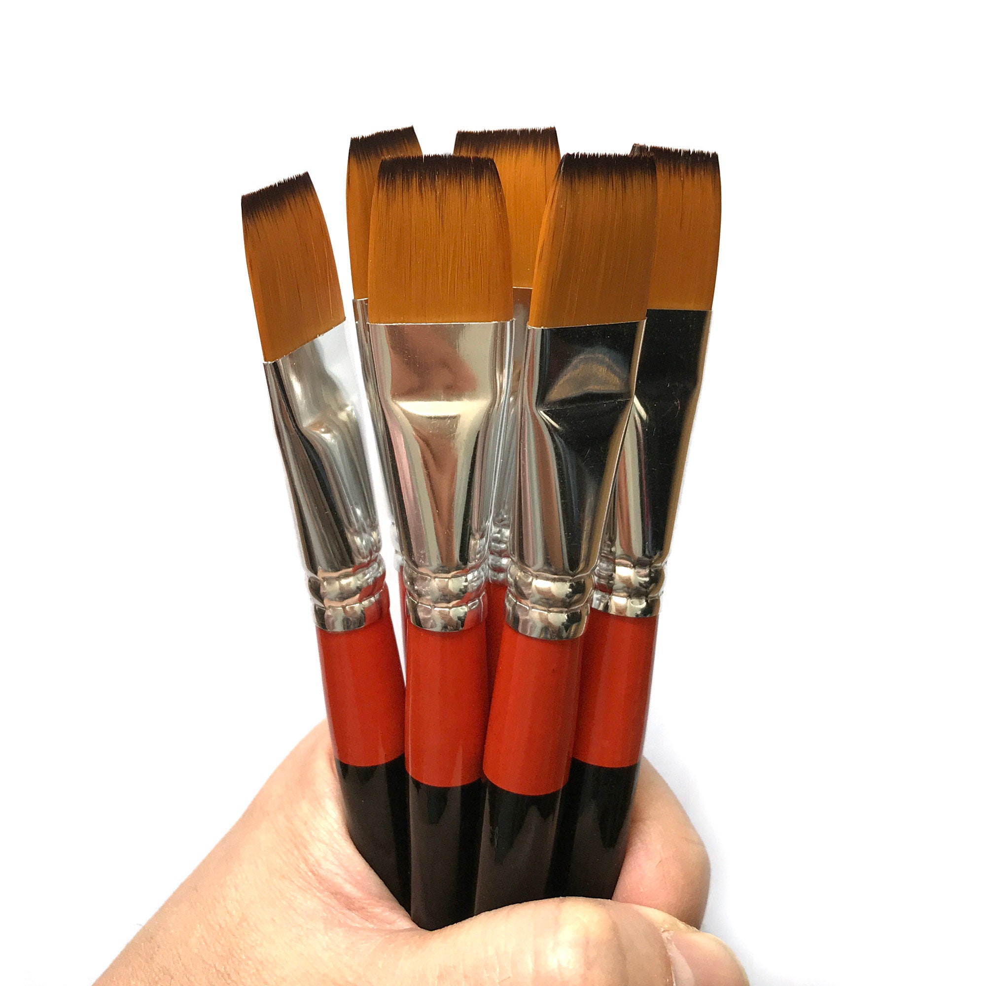 3/4 Inch Flat Bright Paint Brush Pack of 6 Premium Quality Etsy Australia