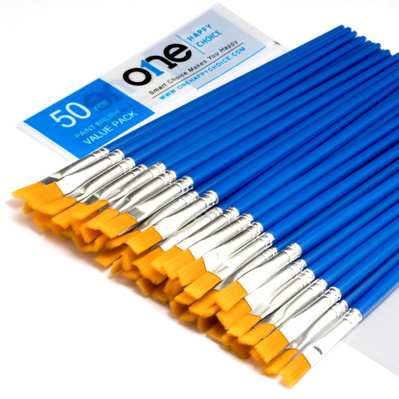 50 Pcs Paint Brushes , Small Paint Brushes Bulk For Detail Painting High  Quality