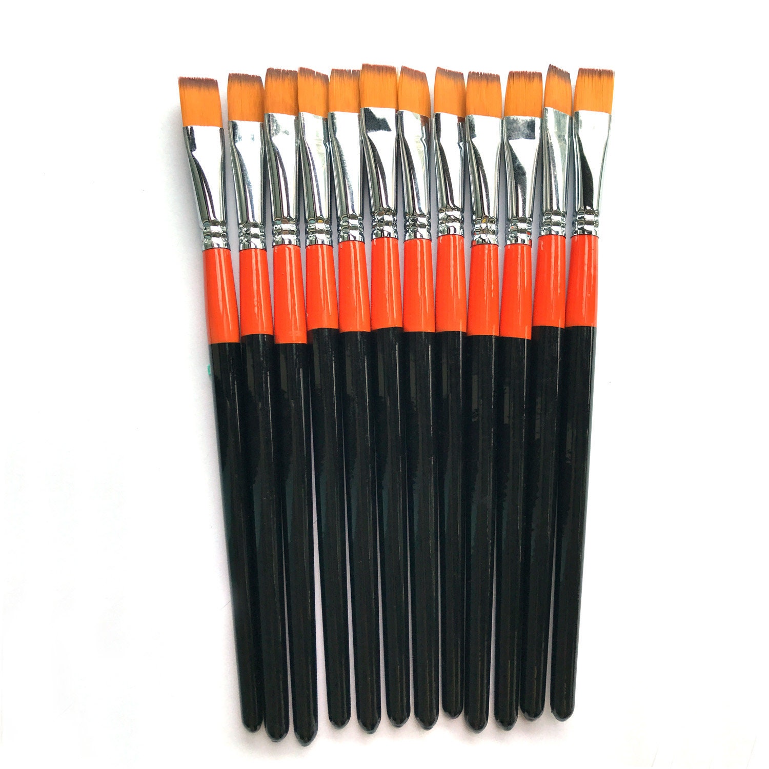 1/2 Inch Flat Bright Paint Brush Pack of 12 Premium Quality Etsy