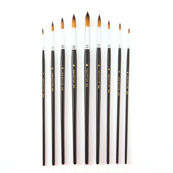 9 pz/set Set di pennelli per pittura pennello per pittura a olio pennello  per acquerello