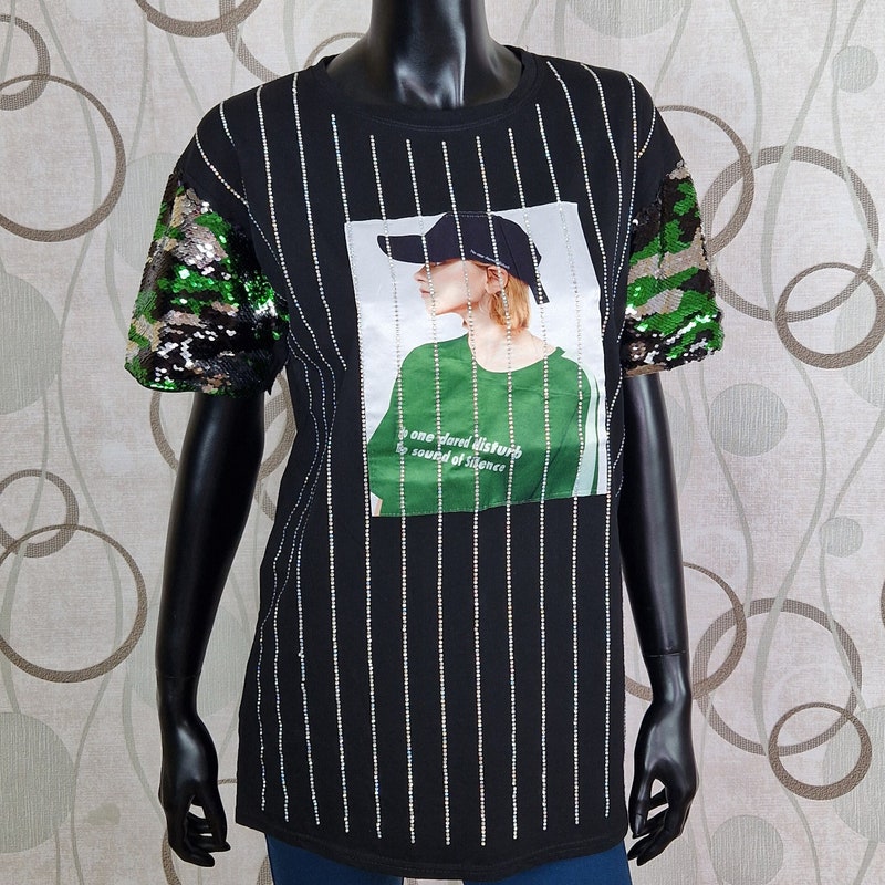 Womens Embellished T Shirts - Etsy