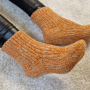 Woman&#39;s Knitted Slippers, Handcrafted House Shoes, Knitted Wool Slippers, Knitted Shoes Socks