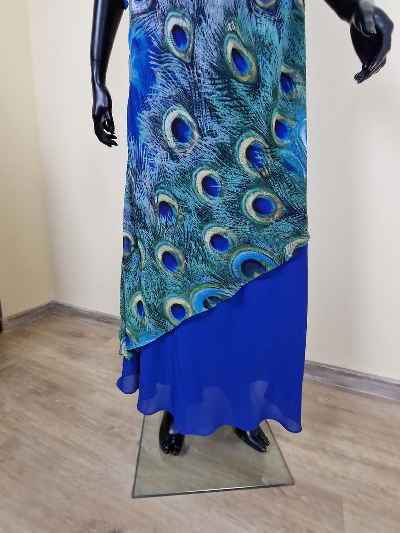 Deep Blue Peacock Fancy Dress