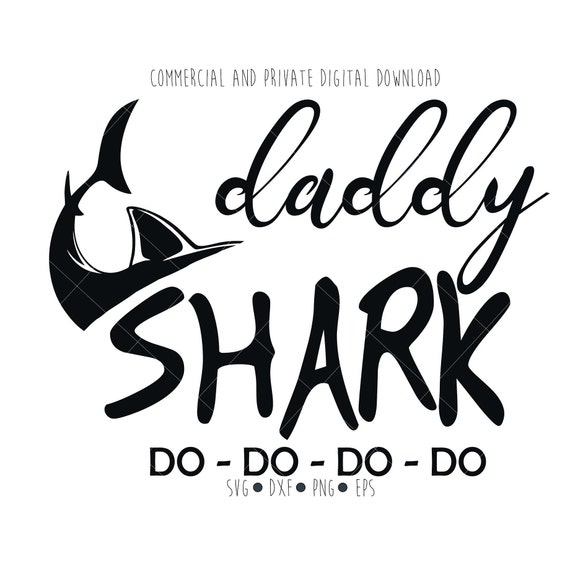 Download Outline Daddy Shark Clipart