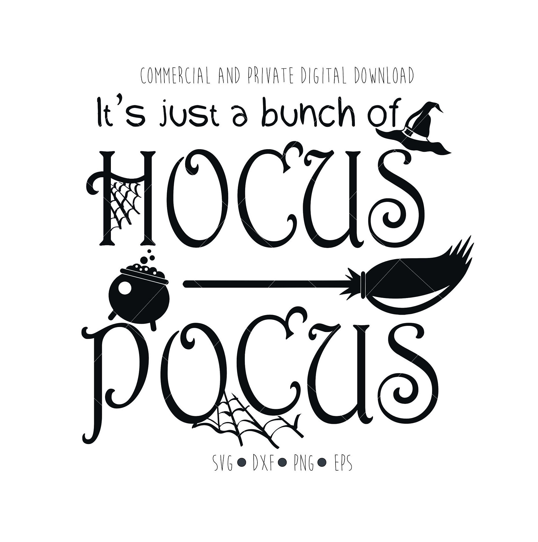 Hocus Pocus digital files, Halloween clipart quotes, Witches decor, Its jus...