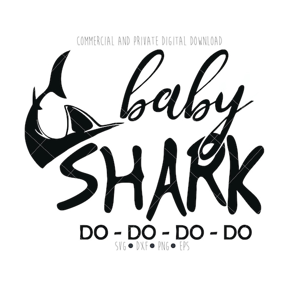 Baby Shark Digital File Svg Funny Baby Clipart Vector Etsy