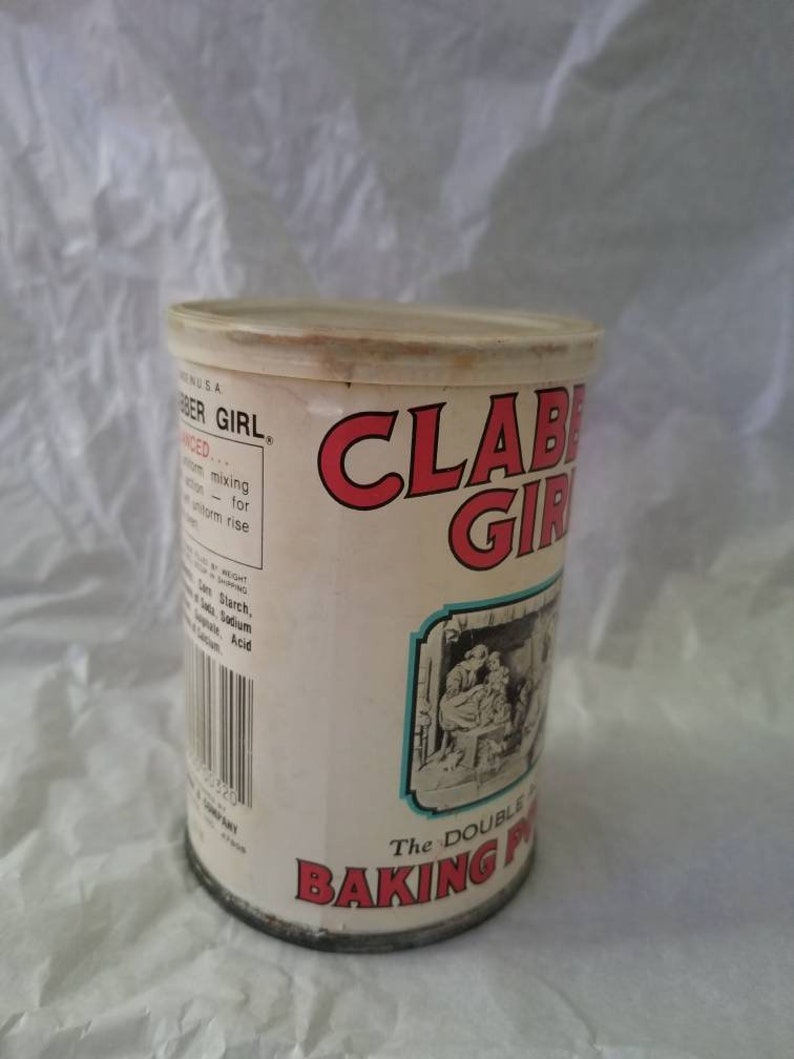 Vintage Clabber Girl empty Baking Powder tin 10oz Etsy