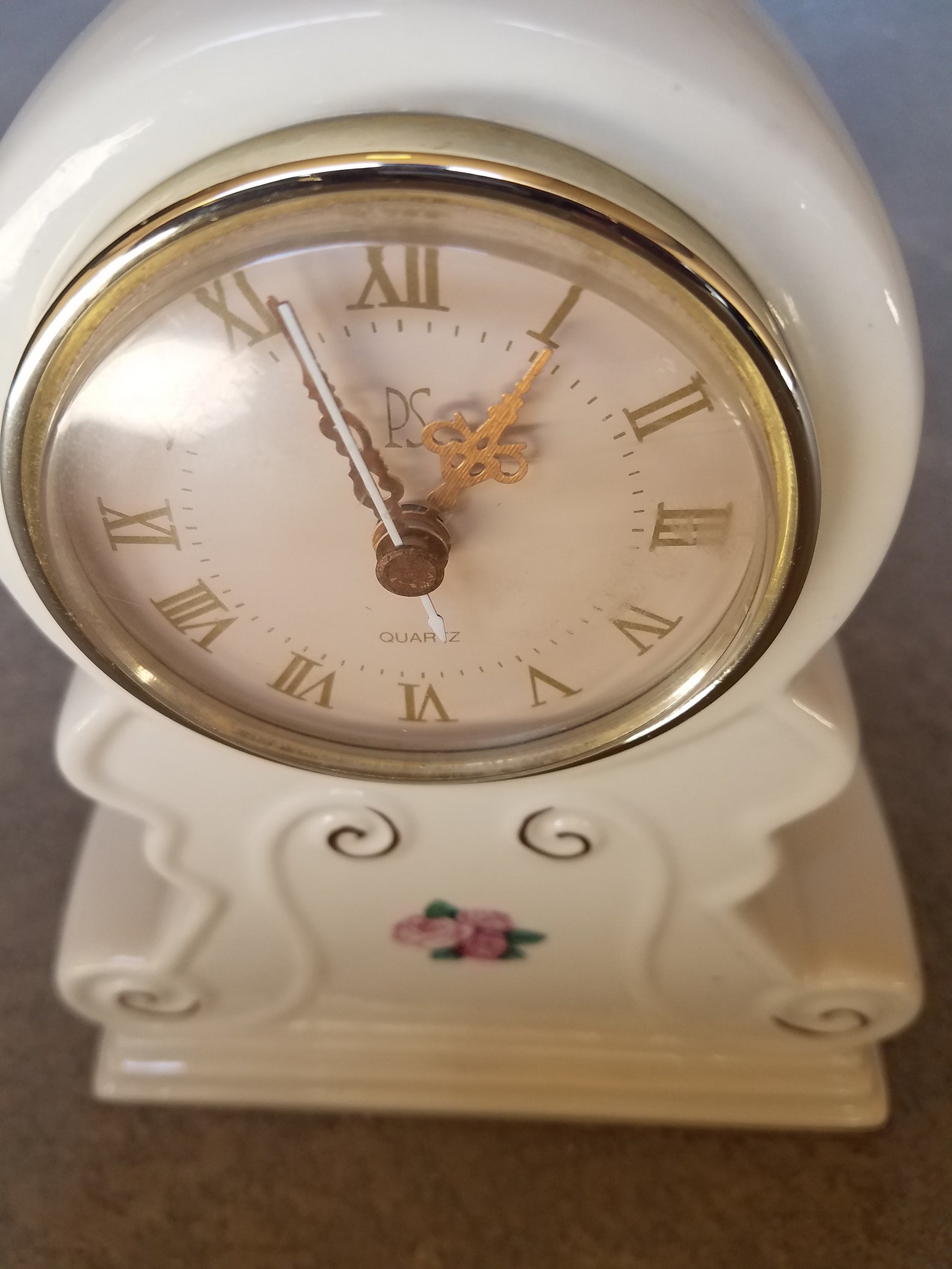 Vintage PS Paul Sebastian Porcelain Desktop/Mantel Clock Etsy