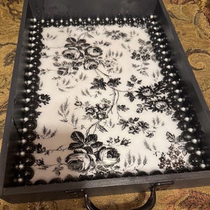 Tray,Tray with handles, Wooden tray, Decoupaged  tray, Coffee table tray, Kitchen tray, Refurbished tray, Decorated tray