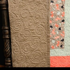 Fox Baby Quilt, Deer, Owl, Porcupine, Animal Blanket, Cotton Quilt (37x50) afbeelding 3