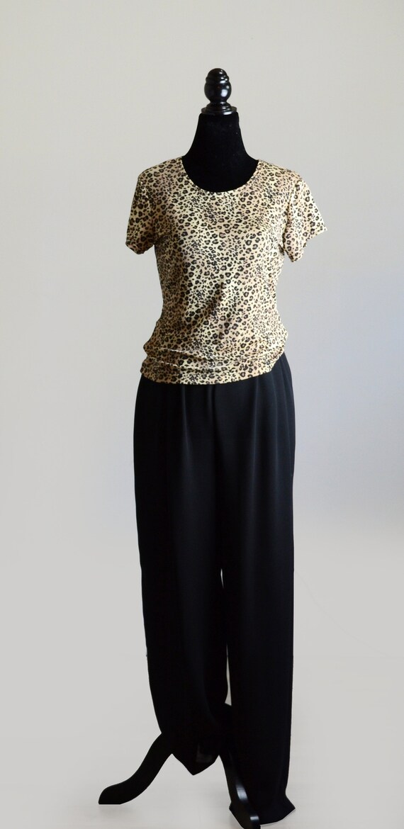 black high rise dress pants