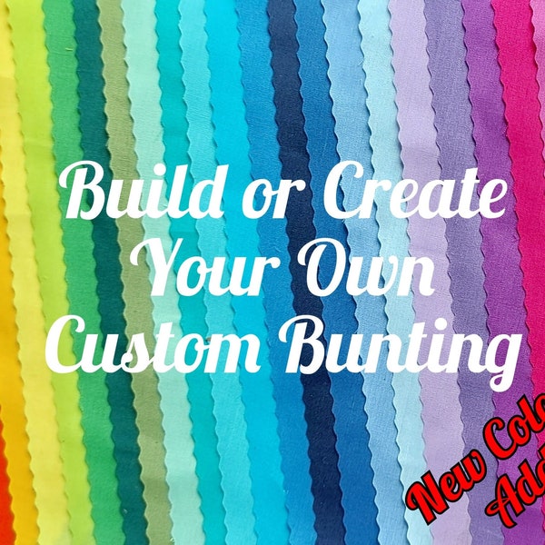 Build / Create Your Own Bunting - Custom Bunting - Weddings - Anniversaries - Birthdays - Christenings - Baby Showers - Garden Parties