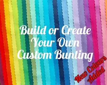 Build / Create Your Own Bunting - Custom Bunting - Weddings - Anniversaries - Birthdays - Christenings - Baby Showers - Garden Parties