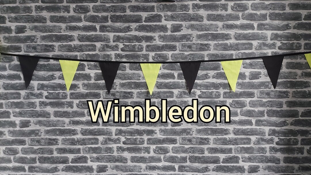 10ft Handmade Football Team Colours Fabric Bunting AFC Wimbledon 10ft-handmade-football-team-colours-fabric-bunting-afc-wimbledon