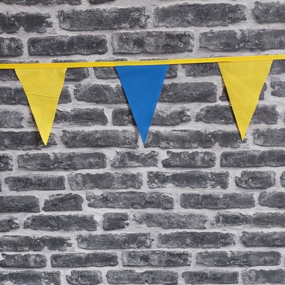 10 Metres Of England Fabric Triangle Bunting, 20 Flags For Party Decor