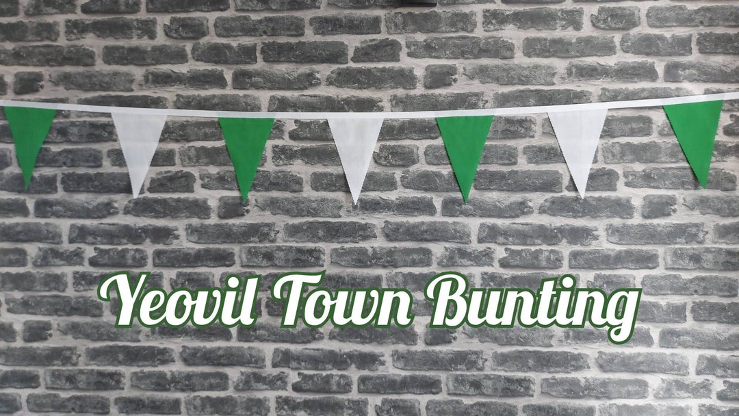 10ft Handmade Football Team Colours Fabric Bunting Yeovil Single Ply