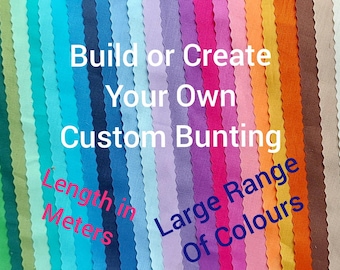 Build / Create Your Own Custom Bunting - Length in Meters - Wedding - Anniversaries - Birthdays - Christenings - Baby Showers - Garden Party